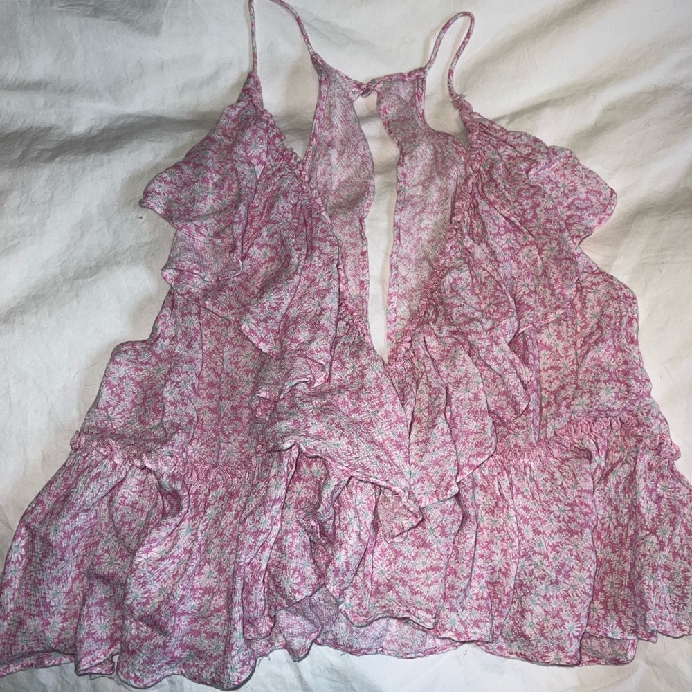 Flowy Floral Crop Top Tank